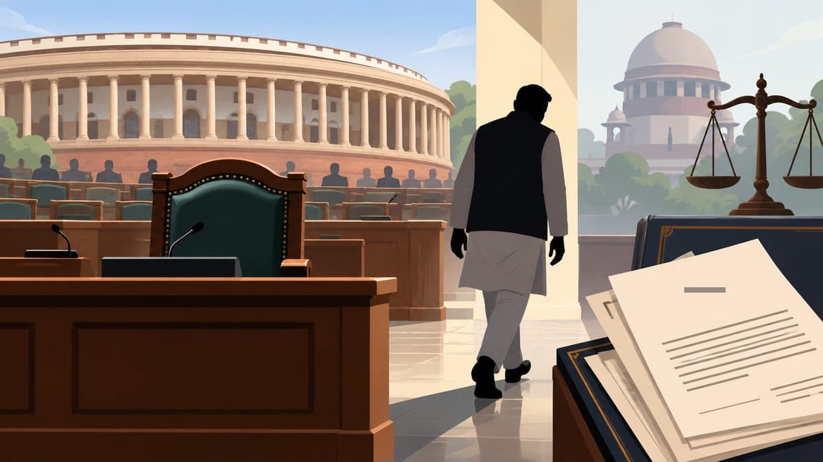 Illustration for the guide "How MPs and MLAs get disqualified"