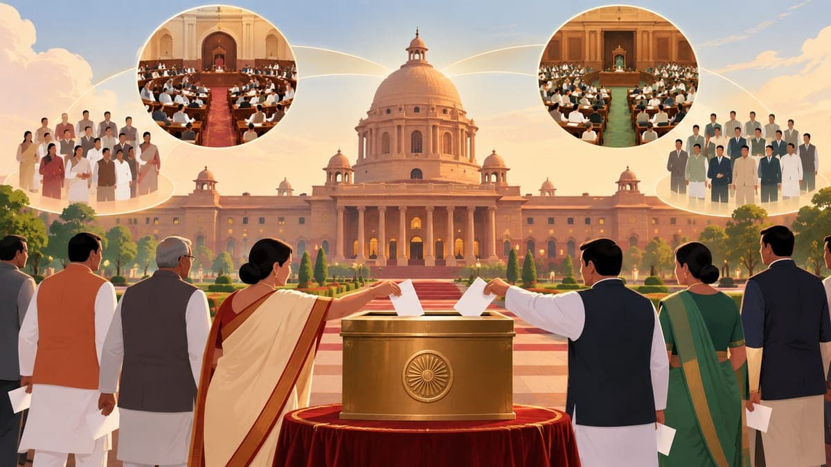Illustration for the guide "How the President of India is elected"